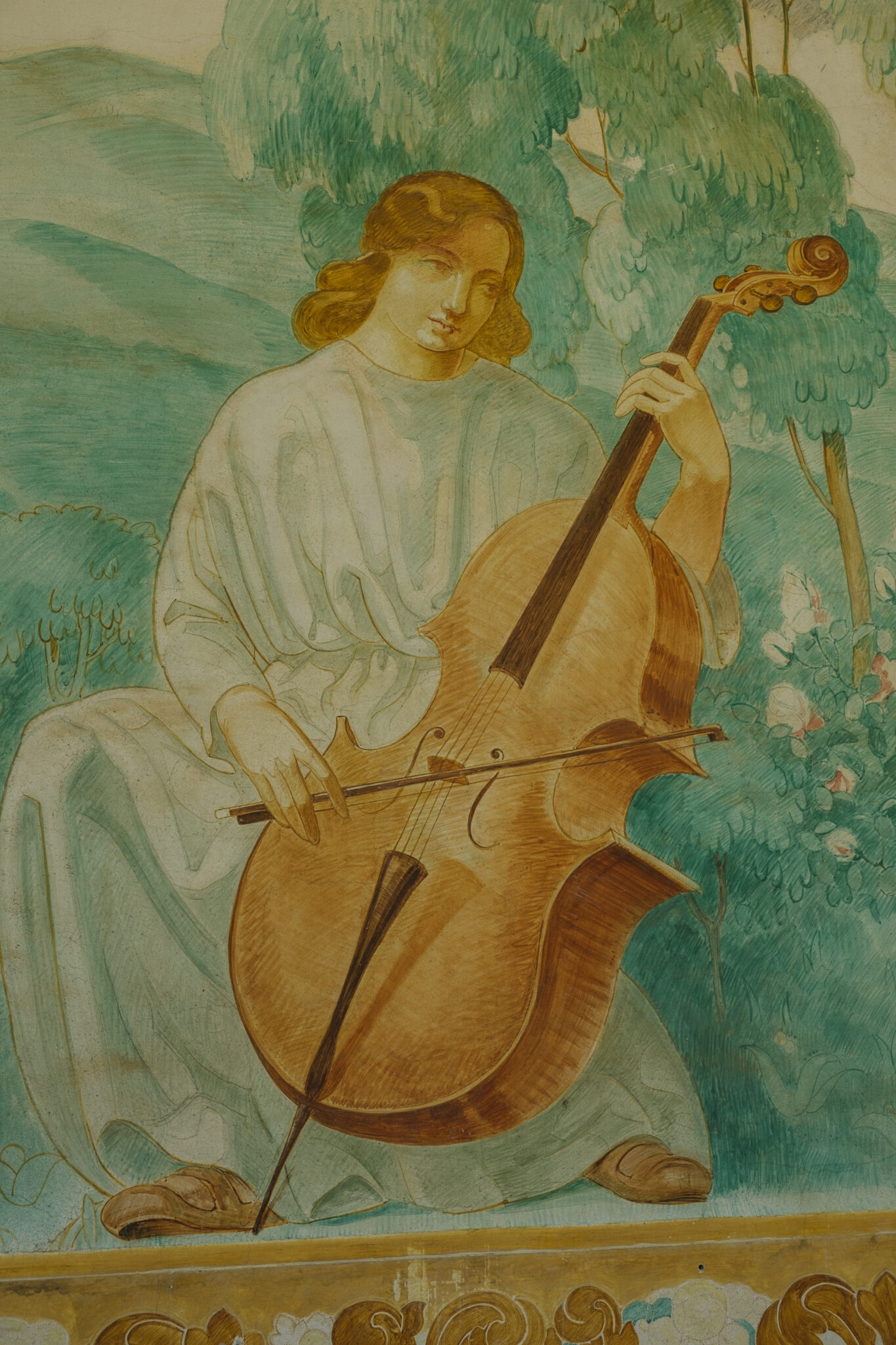 A detailed view of the Vilàs frescoes at the U.S. Consulate Barcelona. Samuel Rubio